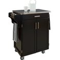 thumbnail image 1 of Homestyles Wood Kitchen Cart with Stainless Steel Top in Black, 1 of 2