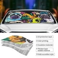 thumbnail image 5 of Fuzoiu Colorful Pug Print Car Windshield Sun Shade,Block Uv Rays Sunshade,Foldable Front Window Sun Visor Protector for Car,SUV,Truck-Keep Vehicle Cool-Colorful Pug, 5 of 8