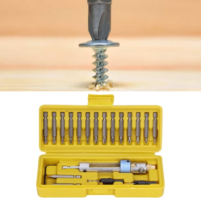 Extracteur de Vis, Changement Rapide Fente Croisée Évier 2 Têtes d'Utilisation HSS Embouts Tournevis 20 Pcs Flip pour Verre pour Perceuses Électriques