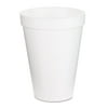 Dart Disposable Insulated Drinking Cup White Styrofoam 12 oz. 1000 Ct 12J12