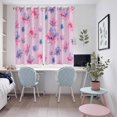 thumbnail image 4 of Spring Floral Kitchen Curtains Window Panels, Summer Botanical Purple Pink Flower Insulated Window Treatment Curtain, Grommet Curtains for Bedroom/Living Room/Bathroom, 2 Piece 52"Wx72"L, 4 of 8