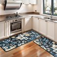 thumbnail image 3 of Kitchen Rugs Sets Of 2,Pioneer Flower Floral Print Pattern Anti Fatigue Kitchen Mat Rugs Non Slip Washable,Decorative Kitchen Floor Mats for Kitchen,Sink,Laundry,17"x47"+17"x47", 3 of 5