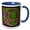 Blue/White, variant on 3drose, Arts and Crafts Style Grapes and Vine, 15oz Mug