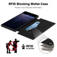 thumbnail image 2 of Petocase for Samsung Galaxy S23 Ultra Case [RFID Blocking], Slim Folio Flip Cover PU Leather Wallet Cover with Build in Lens Protector Clear Soft TPU Back,Black, 2 of 7