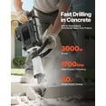 thumbnail image 2 of Demolition Jack Hammer, 3000 W Powerful Electric Jackhammer, 1700 BPM Concrete Breaker with a Point Chisel, Carrying Case, Gloves, Goggles, for Concrete, Wall, Brick, Tile and Foundation, 2 of 11