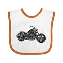 Inktastic Distressed Motorcycle Boys or Girls Baby Bib