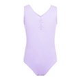 thumbnail image 3 of iEFiEL Girls Adjustable Shoulder Ballet Dance Gymnastics Leotard with Chiffon Wrap Skirt Lavender L, 3 of 7