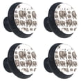 thumbnail image 2 of 4 Pcs Cute Wombats Knobs for Kitchen Cabinet Cupboard Dresser Bookcase Drawer Pulls Handles Round Home Decor, 2 of 8