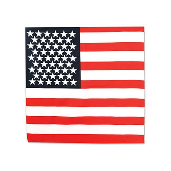 Beistle 22” American Flag Patriotic Bandana Pack of 12