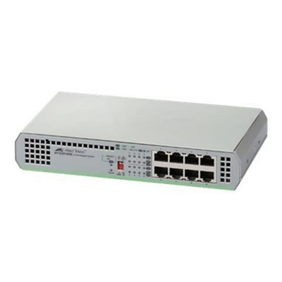 Allied Telesis AT-GS910-8-10 8Port 10 - 100 & 1000T Unmanaged Switch with Internal Power Supply - Grey
