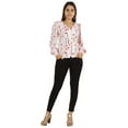 thumbnail image 5 of Moomaya Printed Tops For Women Button Down Full Sleeve Casual Shirt Blouse, 5 of 9