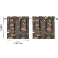 thumbnail image 4 of Mushroom (42) Kitchen Curtains - Vintage Tier Curtains for Bathroom Living RV Rod Pocket Window Drapes 36 Inch 2 Panels Set 27.5"x24" Window Treatment Tiers, 4 of 4