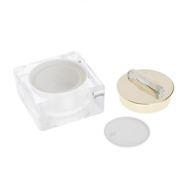 Recipiente de almacenamiento de polvo de exfoliación de azúcar recargable de tarro de crema de maquillaje acrílico 15g