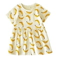 thumbnail image 1 of Coerni Bébé Mignon T-Shirts Robes Imprimé Cerise Manches Courtes Été Fillettes Coton Robe Décontractée Col Rond Anniversaire, 1 of 9