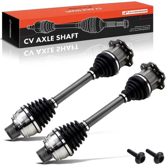 A-Premium Pair (2) Front CV Axle Shaft Assembly Compatible with Audi A6 2016, A6 A7 A8 Quattro 2012-2018, Q5 2009-2015, S6 S7 S8 2013-2018, RS7 2014-2018, SQ5 2014-2017, Driver and Passenger Side