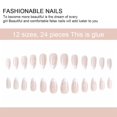 thumbnail image 2 of Juego completo de uñas postizas francesas: lindas uñas postizas con diseño de perlas para mujeres y niñas (24 piezas), 2 of 5