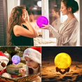 thumbnail image 2 of 3D Printing Moon Lamp Kids Night Light Change Remote & Touch Control USB Rechargeable Gift for Baby Girls Boys (16 Colour), 2 of 7