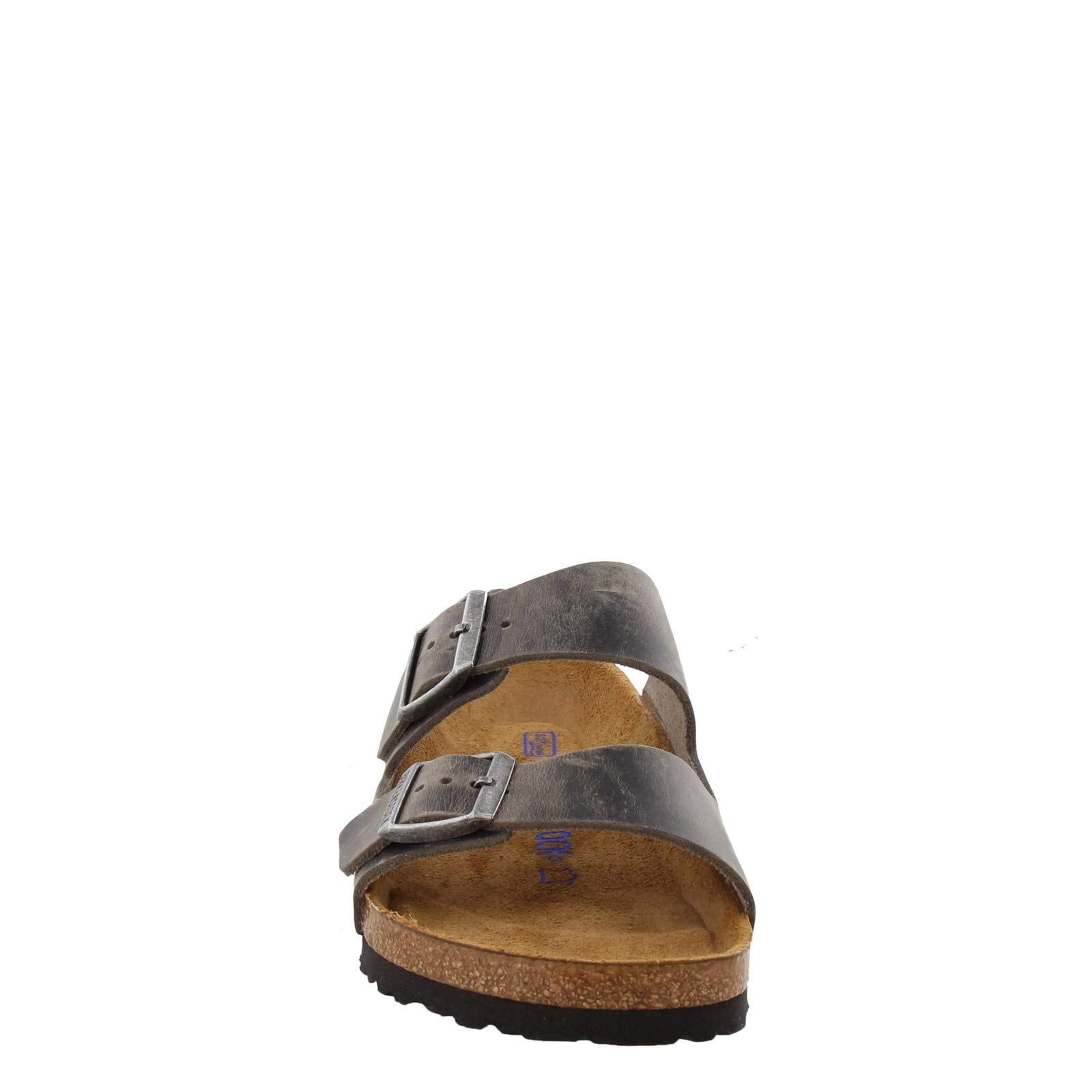 Birkenstock Womens Shoes Men's Arizona Soft Footbed Sandals, Iron, Grey, 8 Medium US