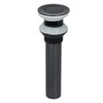 thumbnail image 2 of Tapón de desagüe de acero inoxidable negro para lavabo de baño, 2 of 14