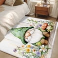 thumbnail image 4 of Spring Green Gnome Area Rugs 3x5 ft Mushroom Flowers Plant Wood Grain Washable Rug Non Slip Indoor Carpet Absorbent Floor Mat for Living Room Bedroom Dining Room, 4 of 9