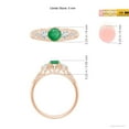 thumbnail image 5 of ANGARA Natural Aeon Vintage Style Emerald and Diamond Three Stone Engagement Ring in 14K Rose Gold for Women (Size-5mm) | May Birthstone, Anniversary, Jewelry Gift for Women | Natural Emerald Ring, 5 of 10