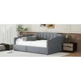 thumbnail image 5 of [Space-saving & Solid] Upholstered Daybed with Under Storage,Full Size,Gray, 5 of 15