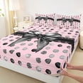 thumbnail image 4 of Erosebridal Vintage Graffiti Bowknot Full Size Sheets,Geometric Circle Print Bed Sheets For Kids Girls 4 Pieces, 4 of 6
