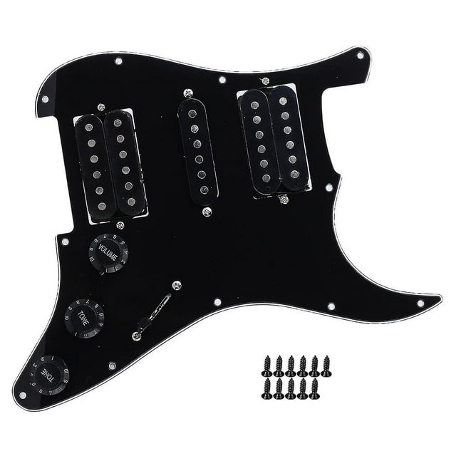 Guitare électrique Pickguard Humbucker avec micro HSH précâblé Noir