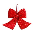 thumbnail image 2 of Ynsdnzl Velvet Christmas Bow 23CM, Red or Green, Full Three‑Dimensional Shape, Tree Topper, Wreath, Gift Box, Door, Party, Holiday Decor, 2 of 6