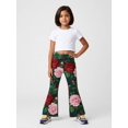thumbnail image 3 of 3-4Y Girls Colored Flared Pants Digital Print Trousers Slim-Fit Wide Leg Flare for Spring Summer Autumn, 3 of 6