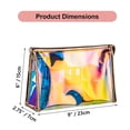 thumbnail image 2 of Bolsa de maquillaje holográfica para damas y damas de honor, bolsa de maquillaje portátil impermeable y bolsa transparente de artículos de tocador, 2 of 6