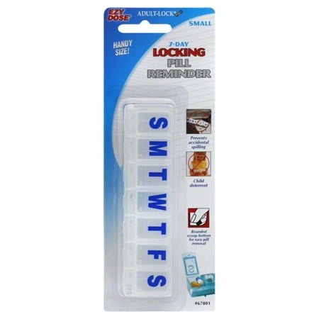 Ezy Dose 7 Day Pill - Ezy Dose Weekly (7-day) Locking Pill Planner (Small)