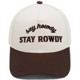 thumbnail image 1 of Gorra de béisbol lisa de algodón con bordado «Say Howdy Stay Rowdy», 1 of 1
