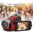 thumbnail image 4 of Portable Full HD 1080P High Definition Digital Video Camera, DV Camcorder Camera Recorder, 16MP 2.7 Inch LCD Screen 16X Digital Zoom, 270° Rotation, Red, 4 of 8