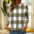 thumbnail image 2 of Fashion Fall Saving Fall Blouses for Women 2025 Womens Shirts Fall Womens 3/4 Sleeve T Shirts Women's Blouses Casual My Items ordered, 2 of 7