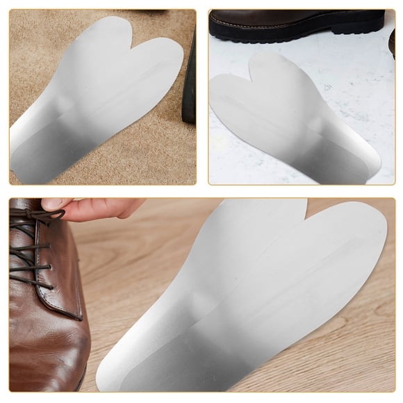Phenofice 1Pair Replacement Shoe Inserts Stainless Steel Boot Insoles for Outdoor and Work Use