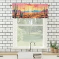 thumbnail image 3 of Cactus Window Curtain Valances Tropical Succulent Plant Floral Desert Mountain Boho Rod Pocket Valances for Bedroom Living Room Dining Room 54 by 18 in, 1 Panel, 3 of 6