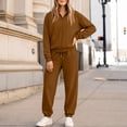 thumbnail image 5 of Leidass Womens 2 Piece Tracksuit Set Zip Up Hoodie and Jogger Pants Casual Lounge Set Long Sleeve Hooded Sweatshirt Coffee M, 5 of 6