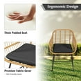 thumbnail image 6 of Patiojoy 3 Pieces Patio Furniture Set w/Tempered Glass Coffee Table Set for Garden and Backyard Dark Cushions, 6 of 10