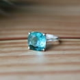 thumbnail image 2 of Blue Topaz Ring, 925 Silver Ring, Prong Setting Ring, Statement Ring, Healing Crystal Ring, Boho Ring, Cocktail Ring, Personalized Ring,, 2 of 6