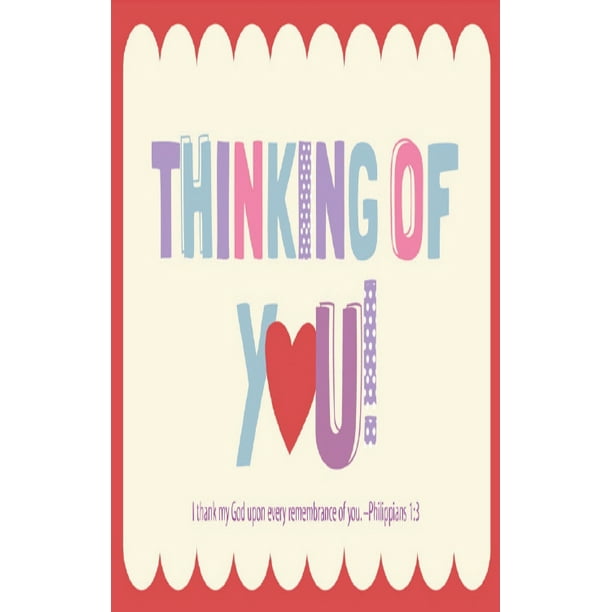 PostcardThinking Of You (Philippians 13 KJV) (Pack Of 25)  Walmart
