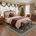 thumbnail image 2 of KUETH 4'x6' Christmas Machine Washable Area Rug, Non-Slip Rugs for Bedroom, Small Living Room and Dining Area, Green, 2 of 7