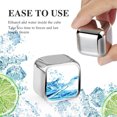 thumbnail image 6 of Reusable Stainless Steel Ice Cubes, Metal Whiskey Stones, Whiskey Chilling Stones with Tongs & Ice Tray for Wine Beer, Whiskey Stones Gift for Men Father (8 Pack), 6 of 8