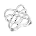 thumbnail image 5 of Exotic Puzzle Weave Quad Band Sterling Silver Ring-7, 5 of 6