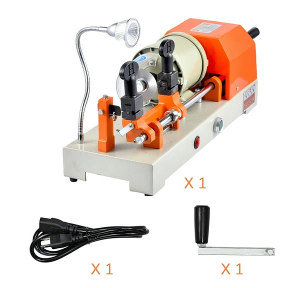 Mulaxen 110V 120W Key Duplicating Cutter Cutting Machine, Hand-Driven Horizontal Professional Key Copy Machine, Key Cutting Making Machine Cutting Tools