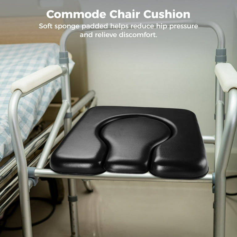 MINIVON Bedside Commode Cushion, Universal Fit, Commode Seat Cushion for  Elderly, Soft Seat Pad Cover Toilet Seat, Padded Camping Toilet, Commode