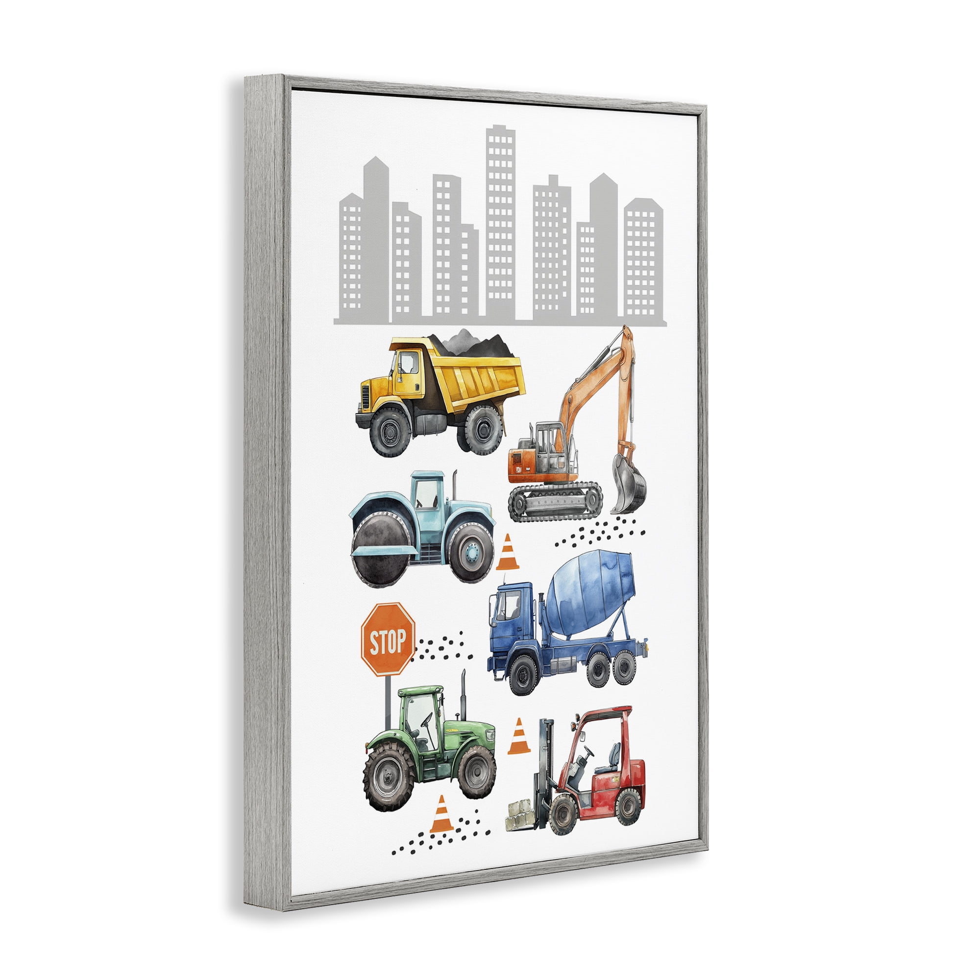Stupell Industries City Keeps Moving Gray Framed Giclee Art, design by Christine Simpson Art