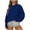 Blue, variant on Aloohaidyvio Sweatshirts for Women No Boundaries,Womens Oversized Sweatshirts Crewneck Hoodies Solid Color Long Sleeve Pullover