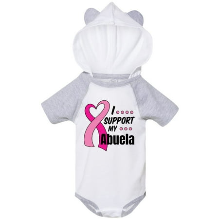 

Inktastic Breast Cancer Awareness I Support My Abuela with Pink Ribbon Gift Baby Boy or Baby Girl Bodysuit