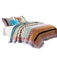 thumbnail image 2 of Sama 4 Piece Reversible Twin Quilt Set, Floral Print Patterns, Multicolor- Saltoro Sherpi, 2 of 5